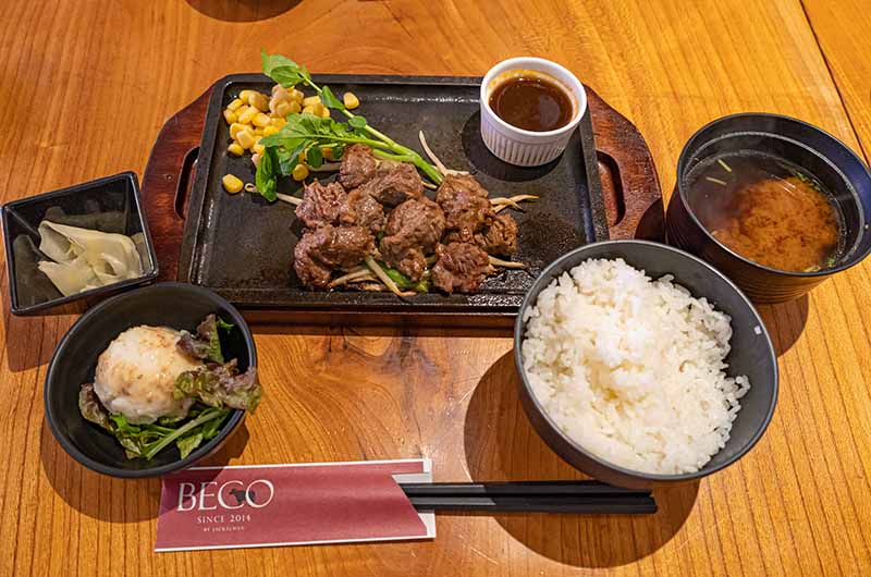 ステーキ食堂 BECO 切り落としフィレステーキ定食シングル