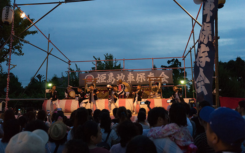 hayashi stage in Himejima Shrine