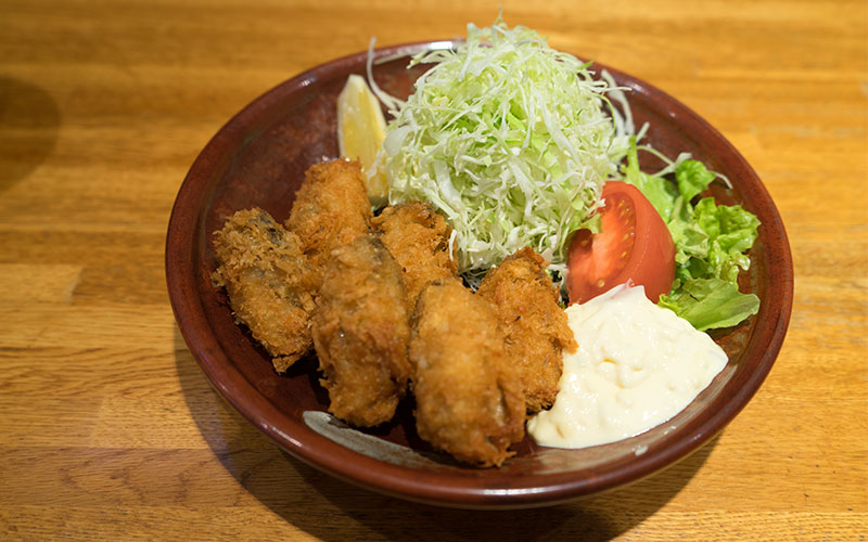 Deep fried oysters of Katsuzen