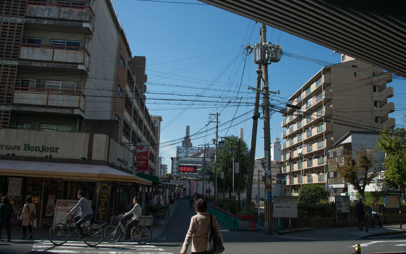 In front of Tsukamoto station west exit