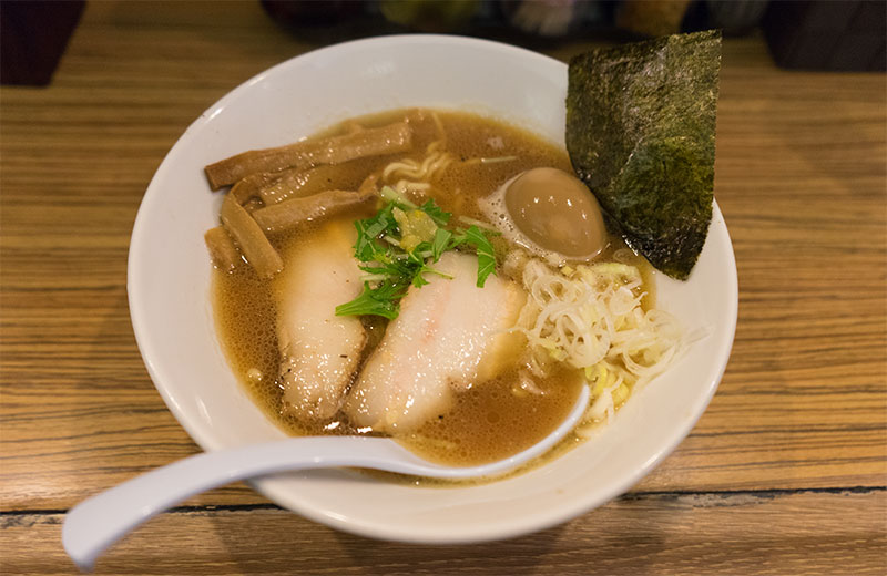 Ramen with egg in Menya Suzume