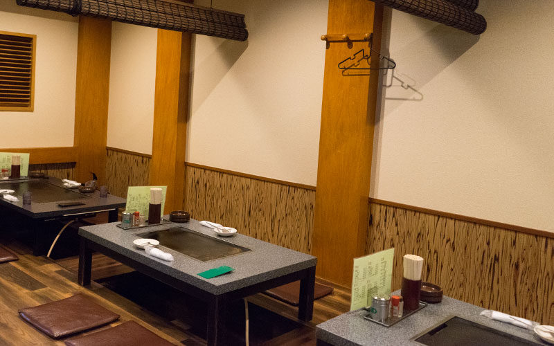 Inside view of Kintaro, an okonomiyaki/plate cooking restaurant