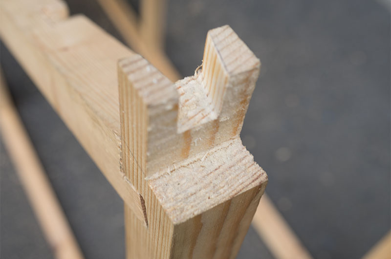 dovetail style for wooden slope