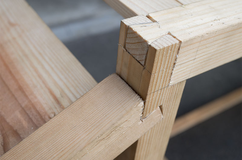 dovetail style for wooden slope