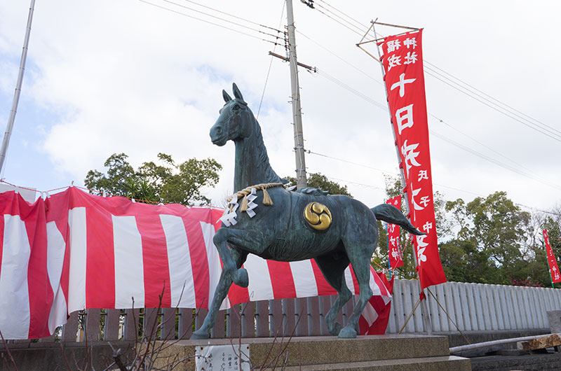 Divine horse of Sumiyoshi shrine at Fukumachi