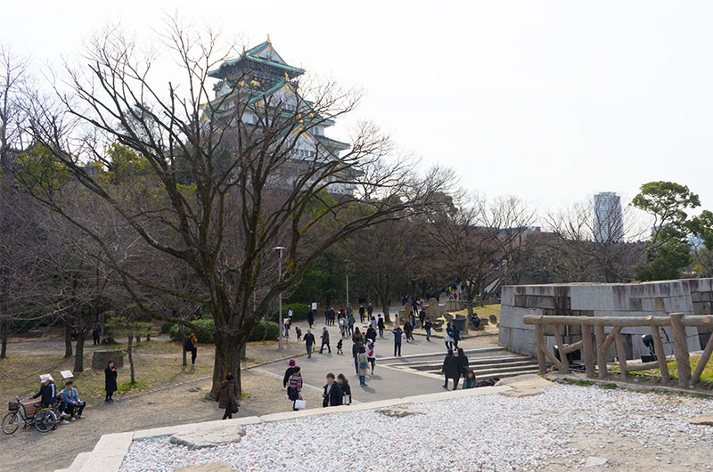 Osaka Castle from observation platform