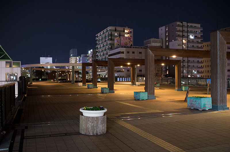 Midair garden in front of Amagasaki station