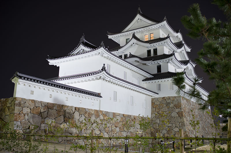 Appearance of Amagasaki Castle at night