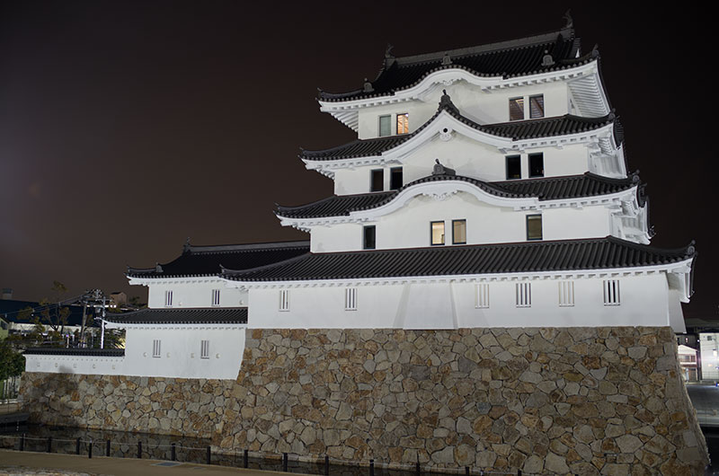 Appearance of Amagasaki Castle at night