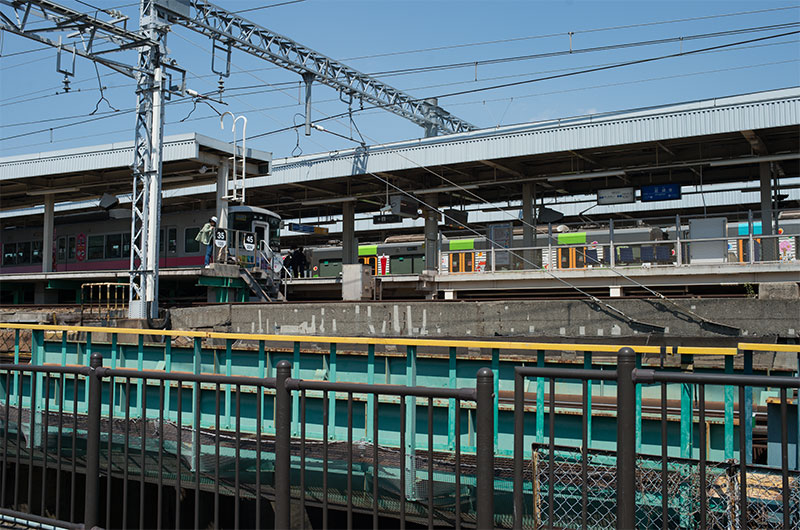 Train celebrating its tenth anniversary of Hanshin Namba line in Amagasaki station