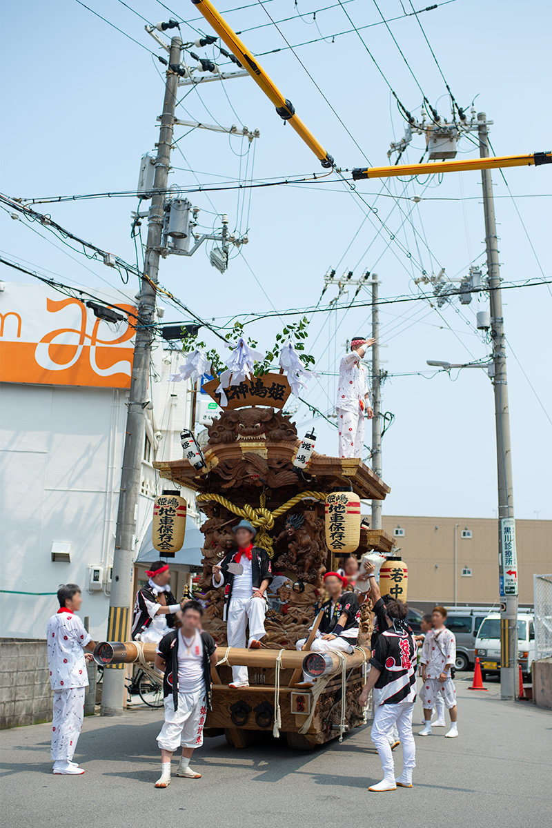 Large float and Himejima Shrine