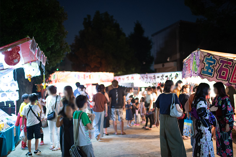 Booths in Ohwada Festival